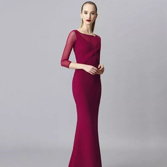 NWT Chiara Boni La Petite Robe Alidora Illusion Gown Dress 4/40